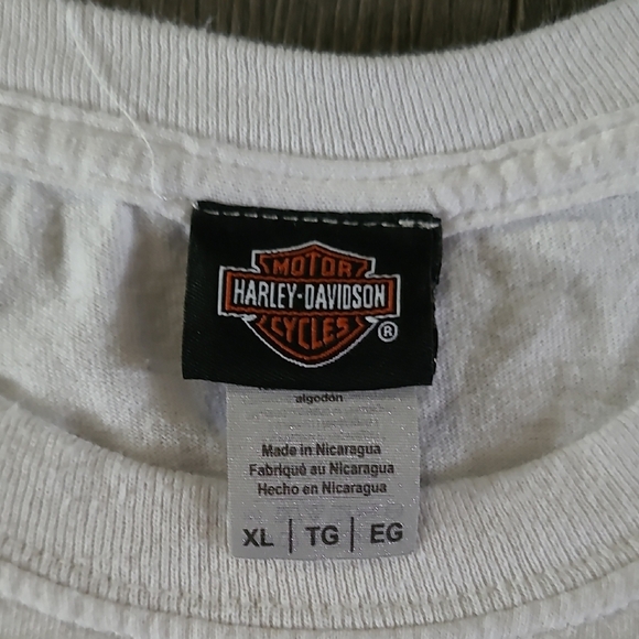 Mens White Harley Davidson Long Sleeve - Picture 2 of 3